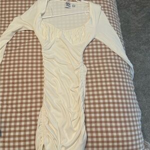 Princess Polly White Ruched Dress